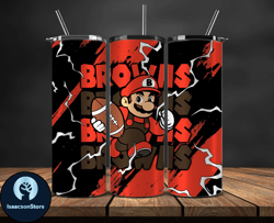 cleveland browns tumbler wrap, mario tumbler wrap, nfl logo png, tumbler designs, nfl football png, tumbler 06