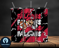 atlanta falcons tumbler wrap, mario tumbler wrap, nfl logo png, tumbler designs, nfl football png, tumbler 16