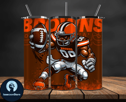 cleveland browns nfl tumbler wraps, tumbler wrap png, football png, logo nfl team, tumbler design 08