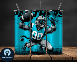 carolina panthers nfl tumbler wraps, tumbler wrap png, football png, logo nfl team, tumbler design 05