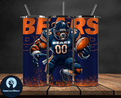 chicago bears nfl tumbler wraps, tumbler wrap png, football png, logo nfl team, tumbler design 06