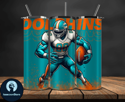 miami dolphins nfl tumbler wraps, tumbler wrap png, football png, logo nfl team, tumbler design 20