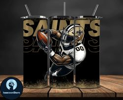 new orleans saints nfl tumbler wraps, tumbler wrap png, football png, logo nfl team, tumbler design 23