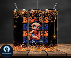 chicago bears tumbler wraps, nfl teams, betty boop tumbler, betty boop wrap, logo nfl png, tumbler design by lukas bouti