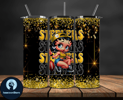 pittsburgh steelers tumbler wraps, nfl teams, betty boop tumbler, betty boop wrap, logo nfl png, tumbler design by lukas