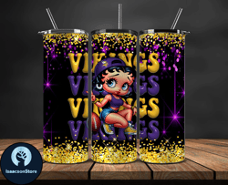 minnesota vikings tumbler wraps, nfl teams, betty boop tumbler, betty boop wrap, logo nfl png, tumbler design by lukas b