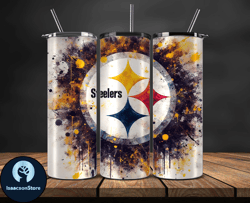 pittsburgh steelers logo nfl, football teams png, nfl tumbler wraps png, design by lukas boutique 02