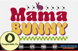 mama, mother day png, mother day png bunny retro easter svg design 308