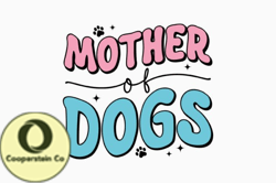 mother of dogs retro svg design 311