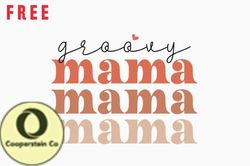 free groovy mama, mother day png, mother day png retro mothers day design 321