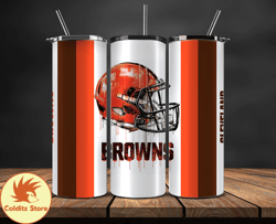 Cleveland Browns Tumbler Wrap, NFL Logo Tumbler Png, NFL Design Png-40