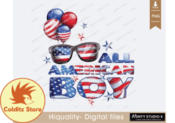 All American Boy Png , 4th of July Png, Design 38