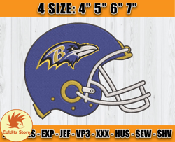 Ravens Embroidery, NFL Ravens Embroidery, NFL Machine Embroidery Digital, 4 sizes Machine Emb Files -14