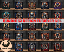 bundle 32 design nfl teams, nfl logo, tumbler design, design bundle football, nfl tumbler design 15