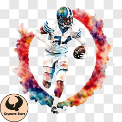detroit lions football player watercolor painting png design 308