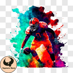 dynamic football player running with the ball png design 309