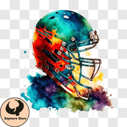colorful football helmet artwork png design 317