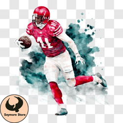 colorful football player artwork png design 325