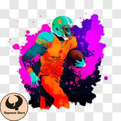 football player running with the ball png