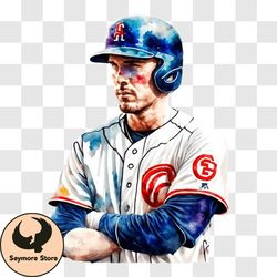 chicago cubs baseball player with crossed arms png