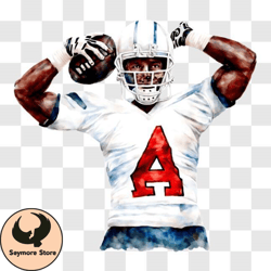 promotional image of football player with letter a on uniform png