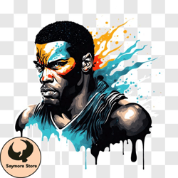 colorful basketball player illustration png