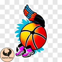 colorful basketball advertisement png