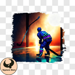 hockey player shooting puck on ice png