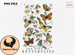 vintage butterflies png sublimation