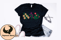 vintage wild flower t shirt design