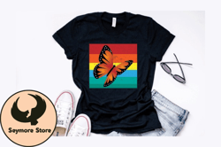 retro vintage butterfly t shirt design