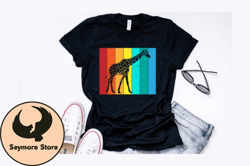 vintage giraffe retro t shirt design