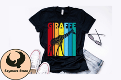 vintage giraffe t shirt design