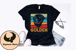 vintage golden retriever dog design