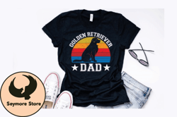 vintage golden retriever dad design