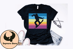 retro vintage snowboarding design