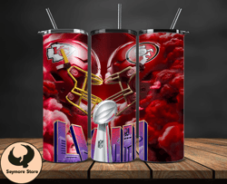 kansas city chiefs vs san francisco 49ers super bowl tumbler png, super bowl 2024 tumbler wrap 12