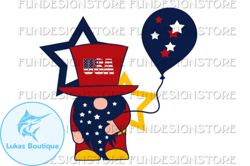 USA GNOME,4TH of JULY,CLIPART,PNG Design 09