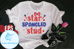 star spangled stud t-shirt design design 105