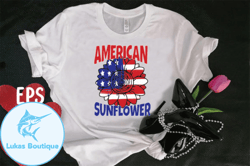 american sunflower t-shirt design design 110