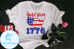 america est. 1776 t-shirt design design 114