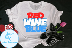 red wine blue t-shirt design design 08