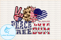 peace love freedom png sublimation design 145