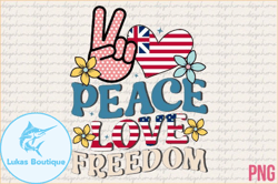 retro png peace love freedom design 152