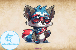 patriotic cat clipart 4th of july design 08