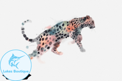 cute leopard watercolor clipart vol –14 design 94