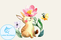 watercolor spring baby animal clipart design 96