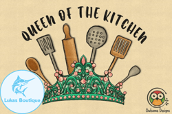 queen of the kitchen sublimation png design 106