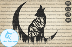 vintage wolf find your wild side design 123