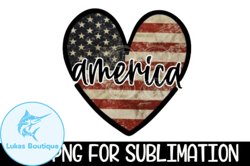 america heart flag png sublimation design 125